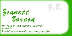 zsanett borcsa business card